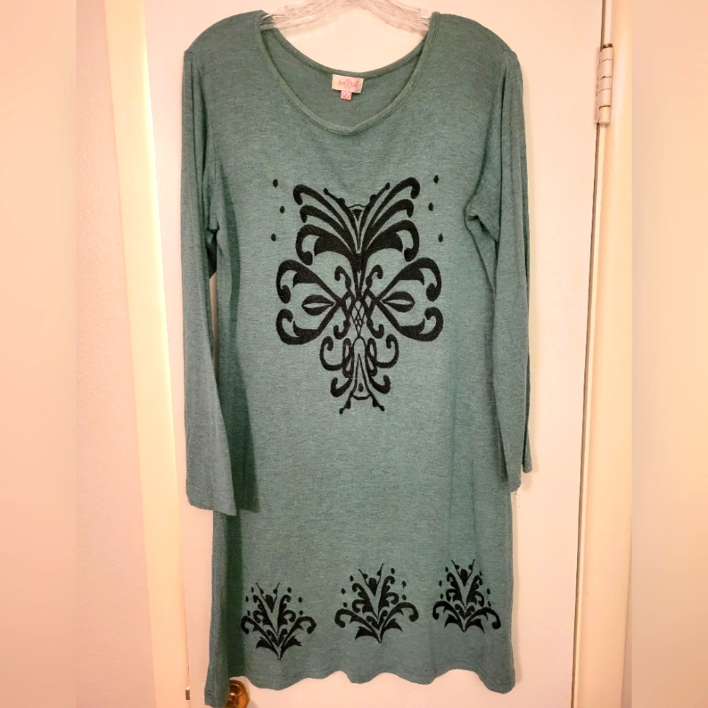 Luv 2 Luv Teal Top, XL
